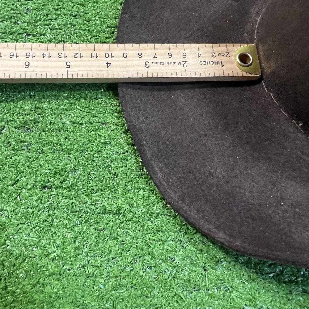 Vintage‎ American Hat Co.  Cowboy Hat SZ 7 Chocolate Brown Custom Flower 1960s